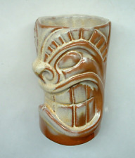 Frankoma Pottery WAR GOD Tiki Mug T3S Club Trade Winds Rare picture