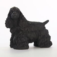Cocker Spaniel Figurine Hand Painted Collectible Statue Black picture