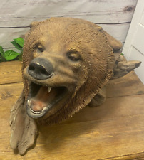 Brown Grizzly Bear Sculpture Figurine Native American Art Artist Signed Numbered picture
