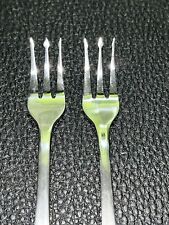 2 Stainless Steel Monmouth Pickle Forks Vintage Excellent Used Condition  picture