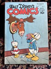WALT DISNEY'S COMICS & STORIES #85 (DELL Vol 8 #1, 1947) VG- Carl Barks Story picture