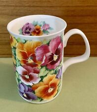 ROY KIRKHAM Fine Bone China Mug Cup Pansy Floral Theme Made in England BEAUTIFUL picture