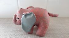 JIM THOMPSON Silk? Stuffed Pink/Gray Elephant  Small Toy 5