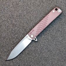 Medford M-48 Pocket Knife S45VN Premium Blade Steel Titanium Folding Knife Red picture
