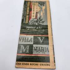Vintage Matchcover Villa Maria Hotel South Glastonbury Connecticut New London Tu picture