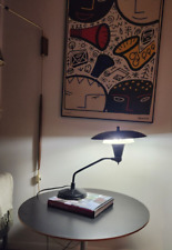 MCM Vintage Art Specialty Co. Black UFO Atomic Saucer Desk Lamp 1960s picture