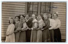 1906 School Girls Cedar Rapids Iowa IA RPPC Photo Posted Antique Postcard picture