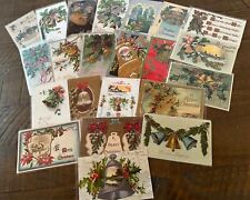 Lot of 22 ANTIQUE~ Christmas Postcards with Holly~ Bells~ etc.~in Sleeves~h554 picture