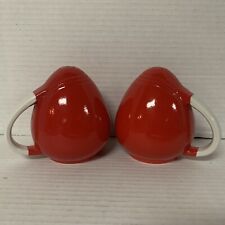 Vintage Hall China Salt & Pepper Set 1040s Chinese Red Large No Stoppers picture