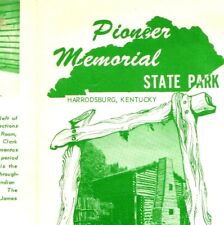 1940s Harrodsburg, KY Pioneer Memorial State Park Brochure George Rogers Vtg 1E picture
