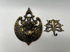 VTG Cast Double Pocket Match Holder  Face and Wings Angel Wall Mount + Hook picture
