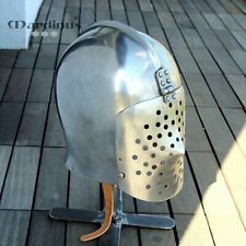 HMB 2.5MM Hardened Tempered Steel Medieval Battle Bascinet Only Helmet picture