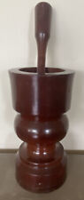Mortar and Pestle Redwood Decor 18” Tall Unique & Beautiful Large & Heavy Rare picture