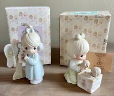 Precious Moments Lot of 2 Collectors Club Figurines '89 & '91 With Boxes picture