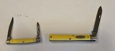 Case XX 3185 Yellow Doctor's Knife 1940-64 & 3233 XX Pen Knive 1965-1969 Lot picture