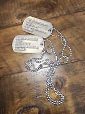 WWII 1950s US Army AAC USAAF USAF Infantry ID Tag Set L@@K picture