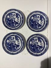 Lot Of 4 Blue Willow Johnson Bros England Saucers Tea Set Pieces Never Used picture