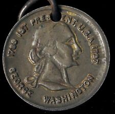 ANTIQUE GEORGE WASHINGTON DOUBLE SIDED KEY FOB 1ST PRESIDENT USA 1789 1797 OLD  picture