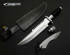 handmade 14'' D2 Steel Commando Replica Bowie Knife with Leather Sheath picture