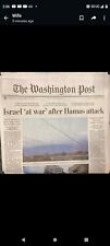 The Washington Post Sunday October 8 2023 Israel 'At War' After Hamas Attacks picture