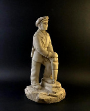 Massive Vintage Figure Statue Miner Hand Carved Collectible Marble Stone 4.5 kg picture