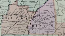 Vintage 1901 MISSISSIPPI Map 14