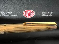 Aurora 98 Pen Fountain Pen IN Cartridge Gl Gran Luxury Foil Gold 9k Vintage picture