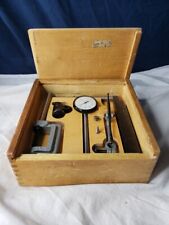 Vintage Craftsman 3868 Plunger Dial Indicator Test Set With Wood Dovetail Box picture