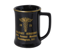 Medical Military Surgeons Buntingware Mug Medical 80th Annual Meeting Black Cup picture