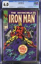 Iron Man (1968) #1 CGC FN 6.0 Off White Origin Retold Stan Lee Marvel 1968 picture