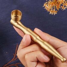 1Pc Metal Brass Pipe Portable Small Pipe Household Cigarette Tobacco Smoking USA picture