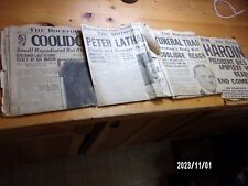 OLD VTG LOT 4 1924 HARDING COOLIDGE PRESIDENT NEWSPAPER ROCKFORD IL LATHAM DEATH picture