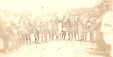 c1920 AFRICAN TROOPS WITH GUNS TRIBE POSING US NAVY WWI ERA RPPC POSTCARD 43-166 picture