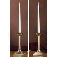 Set of 2 Solid Brass Ornate Altar Candlesticks Church or Sanctuary Use 9 In picture