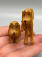 Vintage Handcarved Wooden Miniature Dog Figurine lot picture