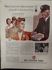 RCA Electron Tubes 1943 Fortune Mag WW2 Print Ad Women's Liberation War Bonds picture