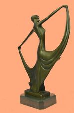 SIGNED Milo Original Real bronze statue art deco dancer bronze sculpture decor picture