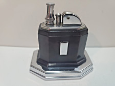 Working Ronson 1940 Art Deco Table Touch Tip Octette Silver Tone Lighter 6169/13 picture