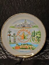 Vintage Victoria B.C. City Of Gardens Souvenir Plate 22K Trim picture