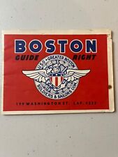 VTG 1944 BOSTON GUIDE RIGHT USO SOLDIERS & SAILORS BOOKLET MAP CLUBS SPORTS WWII picture