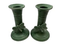 Dragonfly Vintage Russ Berrie Green Stick Candlestick Item 10614 Candle Holder picture