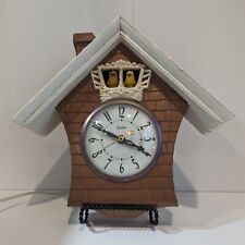 Vintage Animated United Clock Corp Electric Wall Clock Yellow Birds in Attic picture