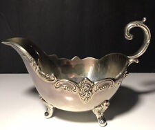 TOWLE E.P. 2930 Silver Plated Footed Gravy Boat with Decorative Trim picture