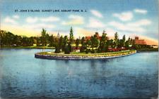 St. John's Island, Sunset Lake, Asbury Park, New Jersey, Vintage Postcard picture