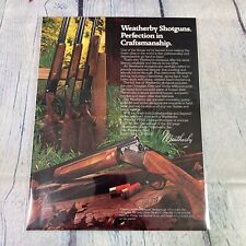 Vintage 1979 Print Ad Weatherby Shotgun Genuine Magazine Advertisement Ephemera picture