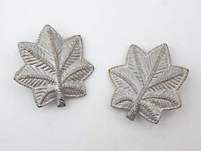 Vintage Pre-WWI United States Army Lt-Colonel Sterling Oak Leaf Collar Insignia picture