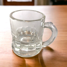 Vintage FEDERAL Clear Glass Footed Mug Cup Shaped Handled Toothpick Holder picture