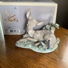 Lladro RARE Faun Lying Down W/Butterfly #5673 No Box picture