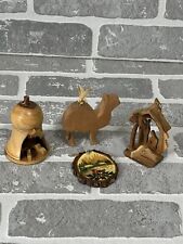 Wooden Christmas Ornaments Set Of 4 Preowned  picture