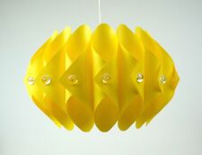 ORIGINAL 50S YELLOW LOOPS MID CENTURY VINTAGE HANGING CEILING LAMP PENDANT  picture